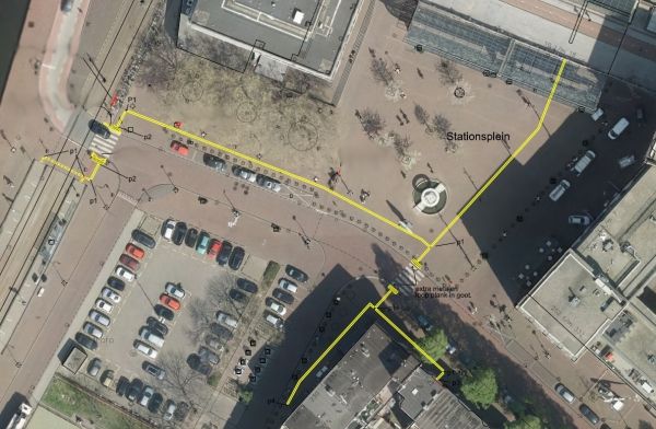 Route Schiedam-Stationsplein geschikt voor visueel beperkten