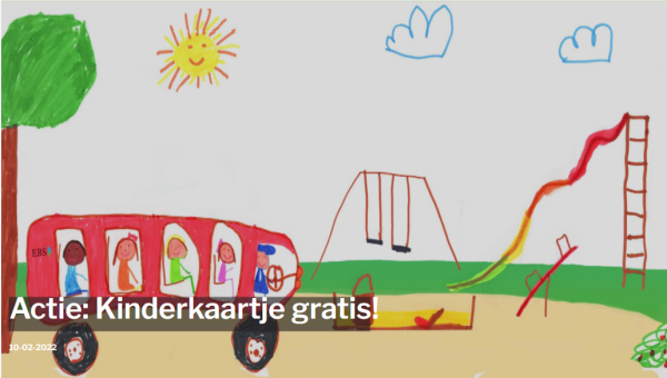 Gratis kinderkaartjes in de bus bij EBS tijdens de kindervakantie